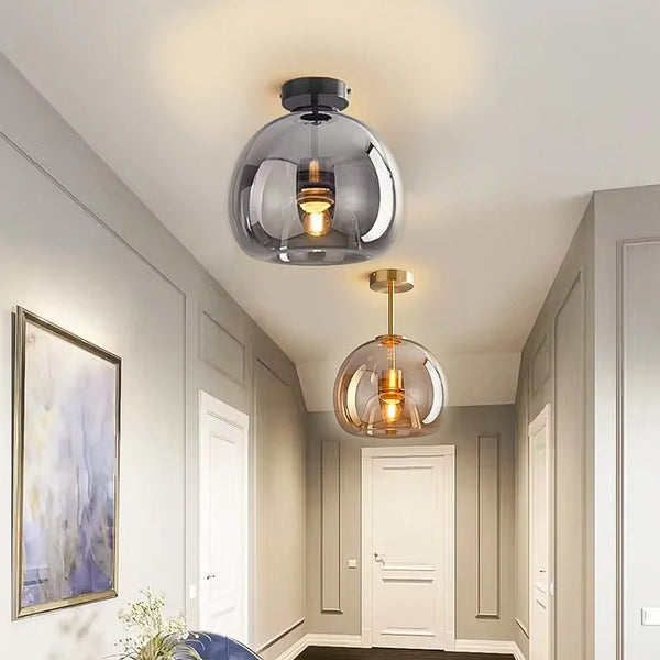 luminária de teto moderna, iluminação minimalista, luminária de vidro, iluminação para sala de jantar, luminária contemporânea, luminária de teto LED