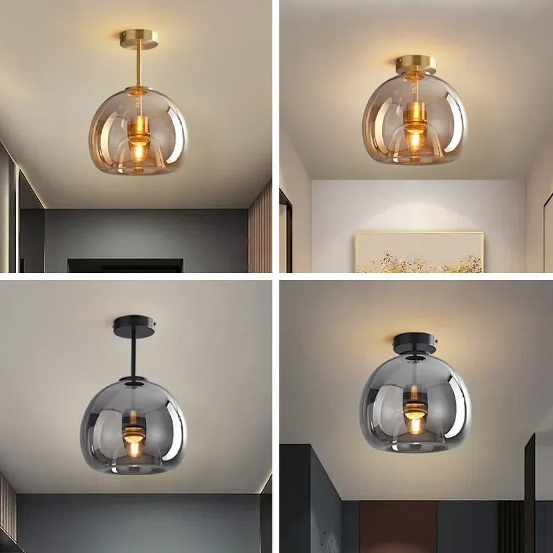 luminária de teto moderna, iluminação minimalista, luminária de vidro, iluminação para sala de jantar, luminária contemporânea, luminária de teto LED