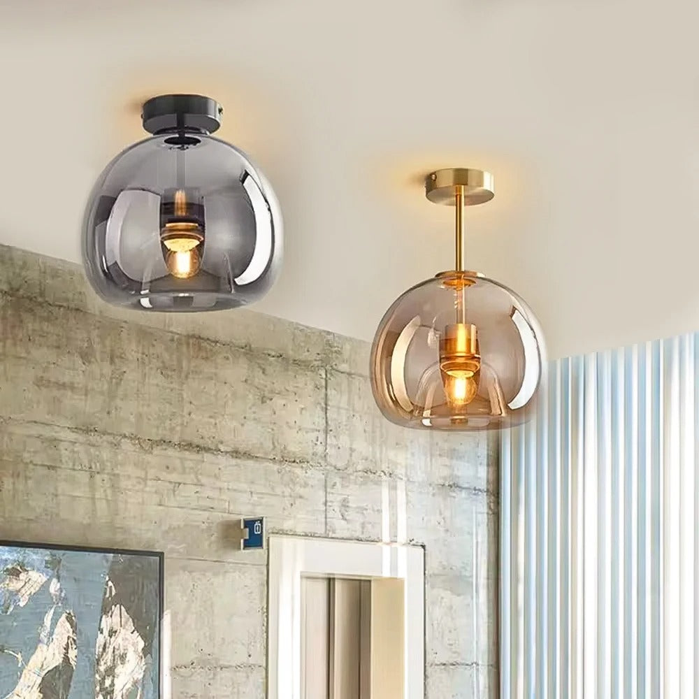 luminária de teto moderna, iluminação minimalista, luminária de vidro, iluminação para sala de jantar, luminária contemporânea, luminária de teto LED