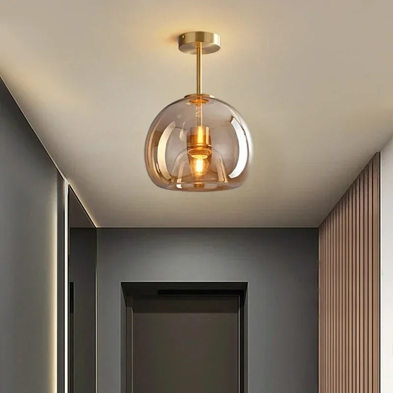 luminária de teto moderna, iluminação minimalista, luminária de vidro, iluminação para sala de jantar, luminária contemporânea, luminária de teto LED